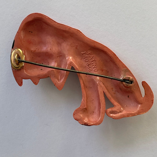 1950's Hound Dog Plastic Brooch-Vintageonline-Vintage Online