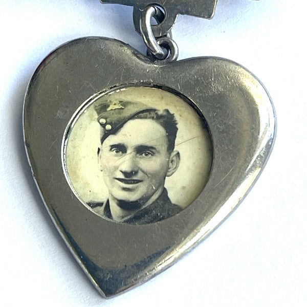 Sweetheart Brooch With WW11 Soldier 1940's-Vintageonline-Vintage Online