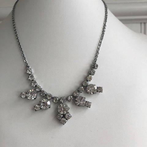 60's Diamante Vintage Necklace Vintageonline