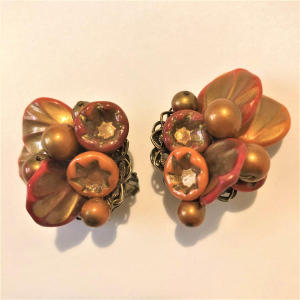 Alice Caviness New York Rare 1940's Brooch Clip and Matching Earrings-Alice Caviness New York-Vintage Online