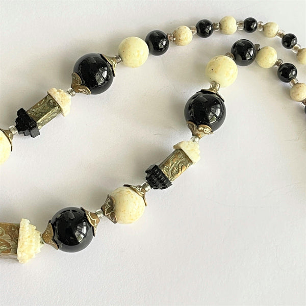 Antique Czech Bead Necklace-Vintageonline-Vintage Online
