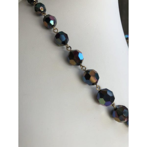 Aurora Borealis Iridescent Vintage Bead Necklace-Vintageonline-Vintage Online