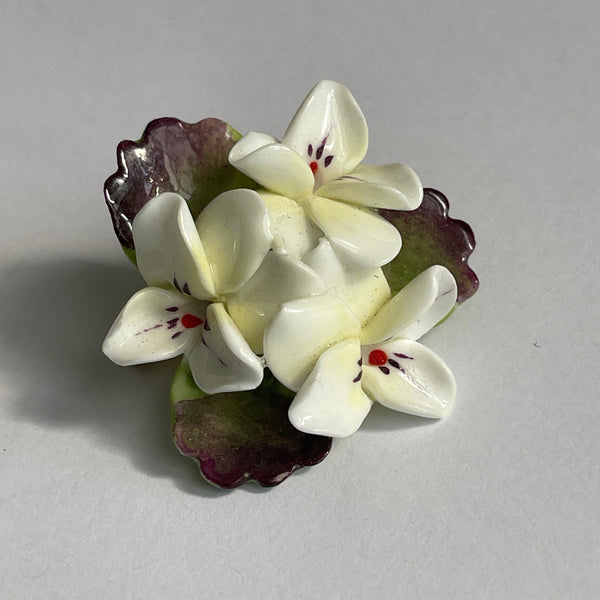 Cara China UK White Floral Brooch-Cara China UK-Vintage Online