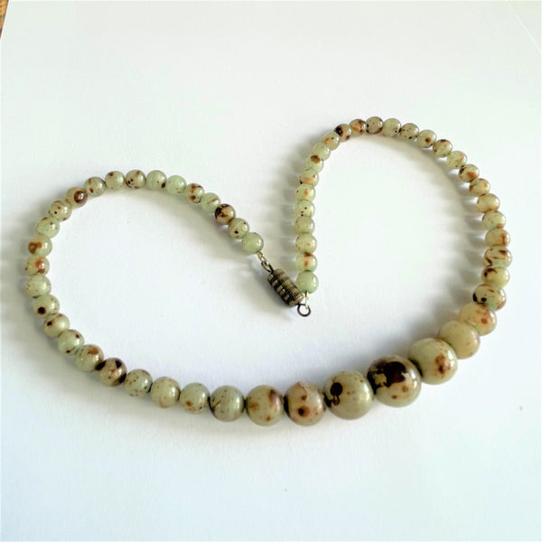 1930's Glass Bead Necklace-Vintageonline-Vintage Online