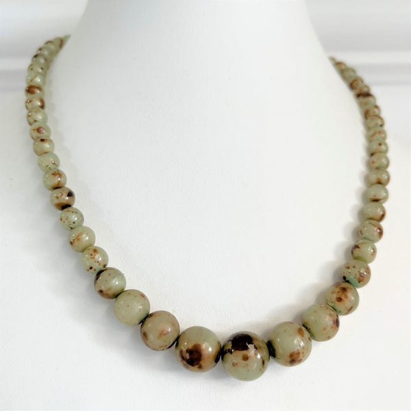 1930's Glass Bead Necklace-Vintageonline-Vintage Online