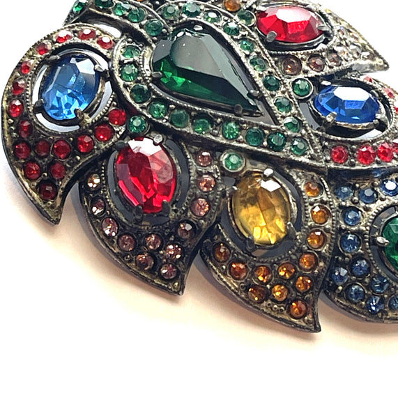 1930's Jewelled Art Deco Vintage Brooch-Vintageonline-Vintage Online