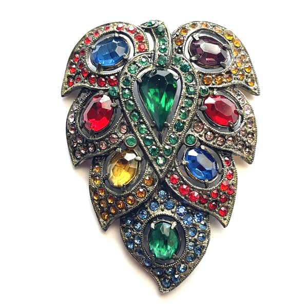 1930's Jewelled Art Deco Vintage Brooch-Vintageonline-Vintage Online