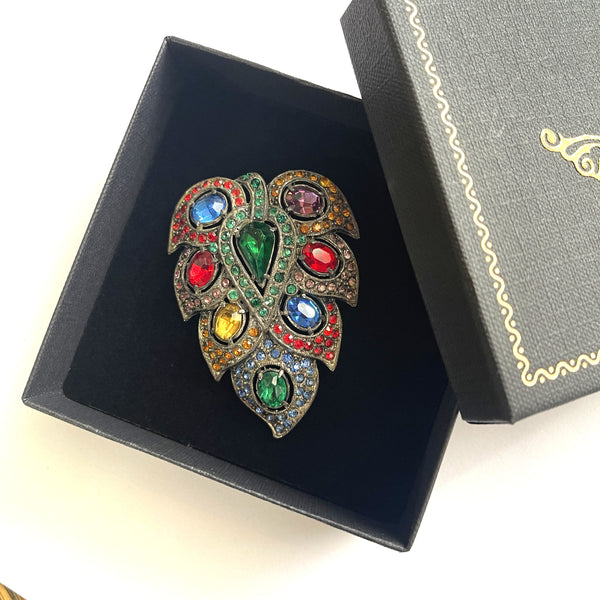 1930's Jewelled Art Deco Vintage Brooch-Vintageonline-Vintage Online