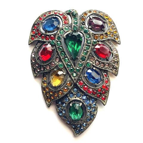 1930's Jewelled Art Deco Vintage Brooch-Vintageonline-Vintage Online