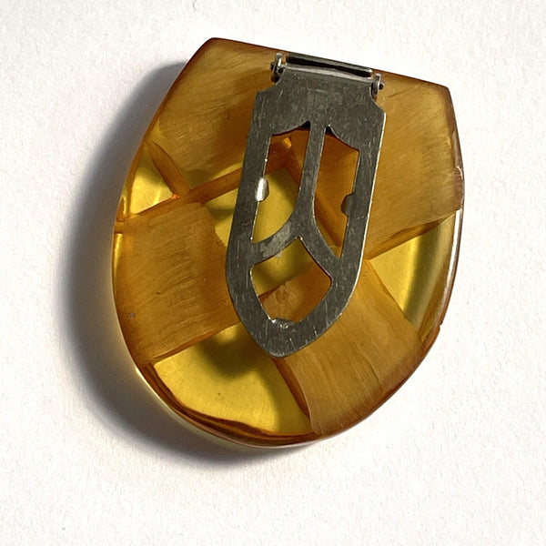 1940's Apple Juice Bakelite Dress Clip-Vintageonline-Vintage Online