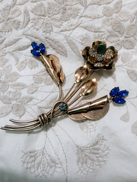 1940's Sterling Vintage Brooch-Vintageonline-Vintage Online