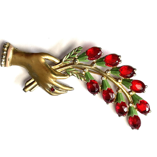1940's Vintage Hand Brooch-Vintageonline-Vintage Online