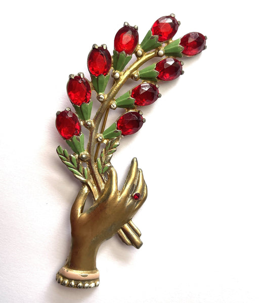 1940's Vintage Hand Brooch-Vintageonline-Vintage Online