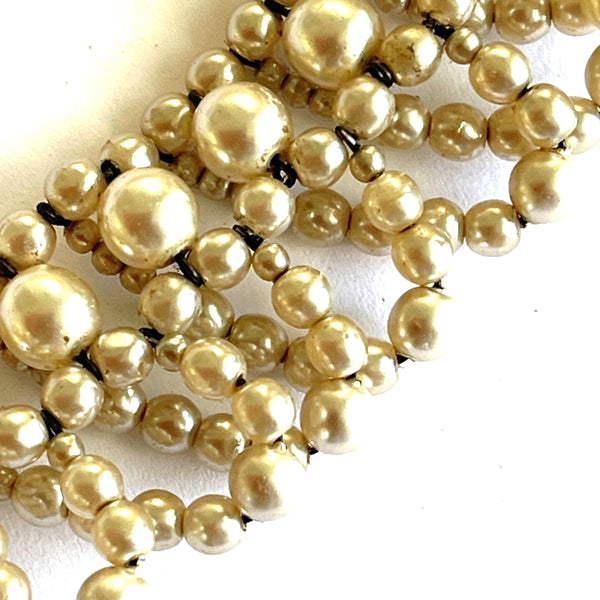1950's Pearl Rope Choker Necklace-Vintageonline-Vintage Online