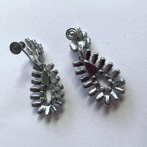 1950's Rhinestone Necklace and Earrings Set-Vintageonline-Vintage Online