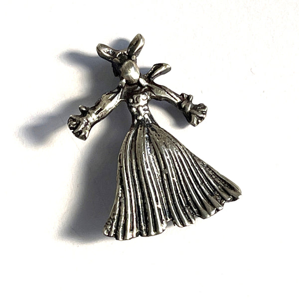 1950's Silver tone Ragdoll Scatter Pin Brooches-Vintageonline-Vintage Online