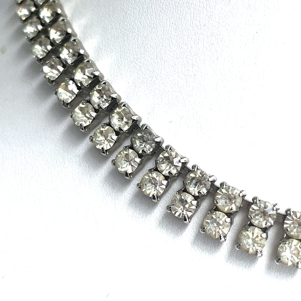 1960's Rhinestone Choker Necklace-Vintageonline-Vintage Online