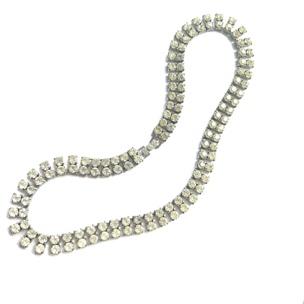 1960's Rhinestone Choker Necklace-Vintageonline-Vintage Online