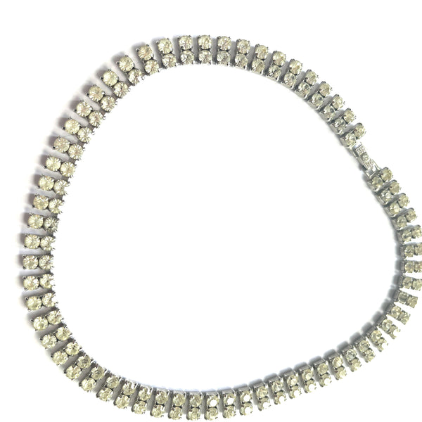 1960's Rhinestone Choker Necklace-Vintageonline-Vintage Online