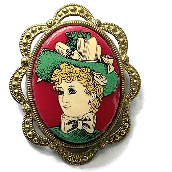 1960's Serigraphy Lea Stein Vintage Brooch-LEA STEIN-Vintage Online