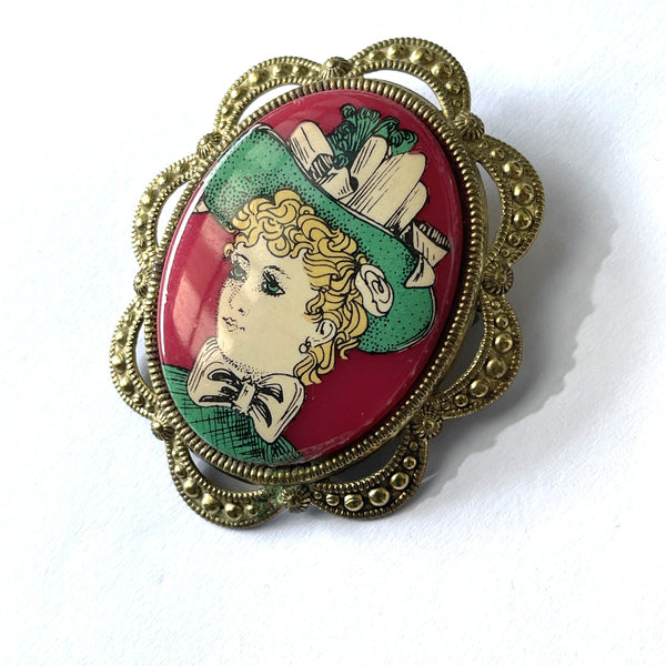 1960's Serigraphy Lea Stein Vintage Brooch-LEA STEIN-Vintage Online