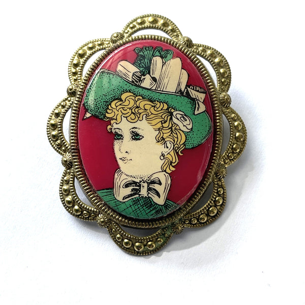 1960's Serigraphy Lea Stein Vintage Brooch-LEA STEIN-Vintage Online