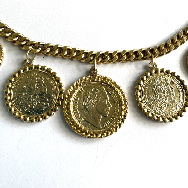 1980's Coin Necklace-Vintageonline-Vintage Online