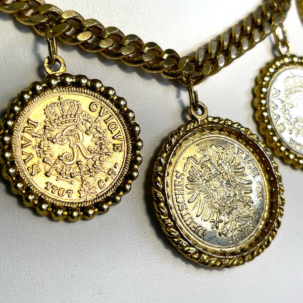 1980's Coin Necklace-Vintageonline-Vintage Online