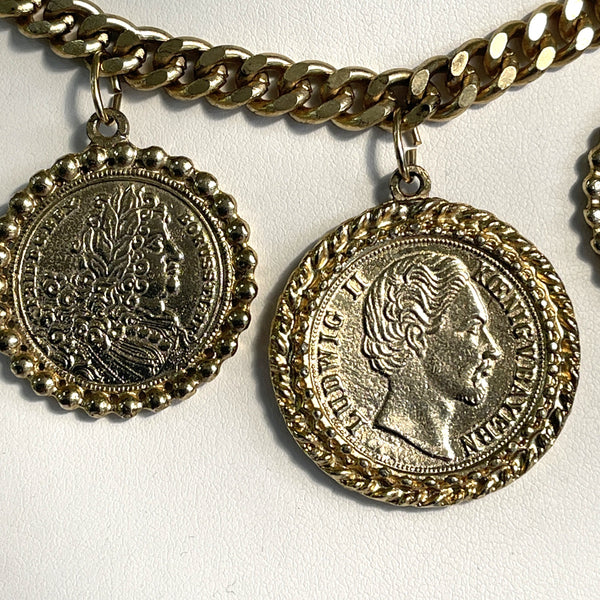 1980's Coin Necklace-Vintageonline-Vintage Online