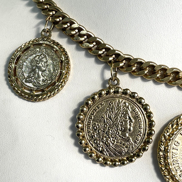1980's Coin Necklace-Vintageonline-Vintage Online