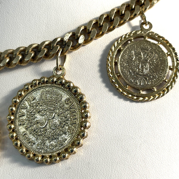 1980's Coin Necklace-Vintageonline-Vintage Online