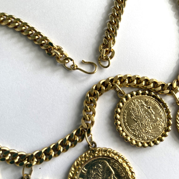 1980's Coin Necklace-Vintageonline-Vintage Online