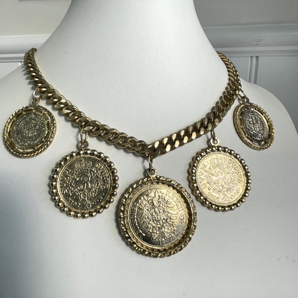 1980's Coin Necklace-Vintageonline-Vintage Online