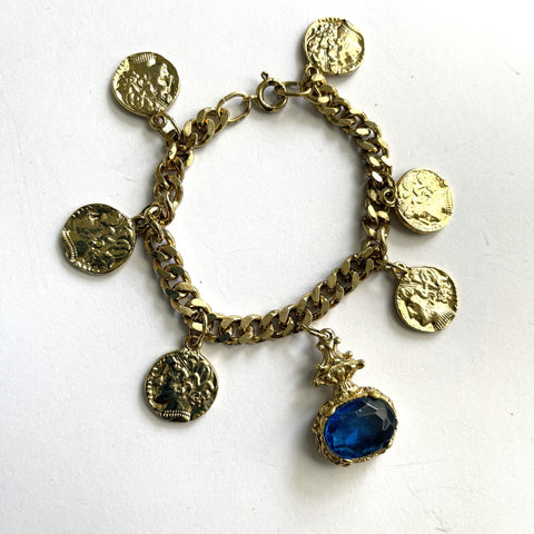 1980's Deadstock Coin Charm Bracelet-Vintageonline-Vintage Online
