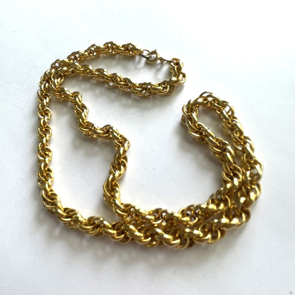 1980's Gold Rope Chain-Vintageonline-Vintage Online