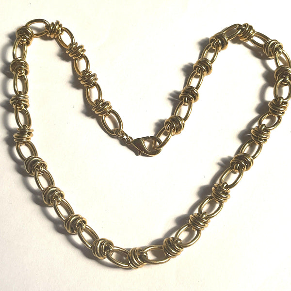 1980's Gold Tone Necklace-Vintageonline-Vintage Online