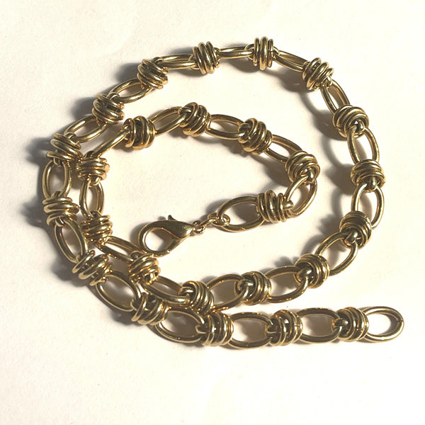 1980's Gold Tone Necklace-Vintageonline-Vintage Online