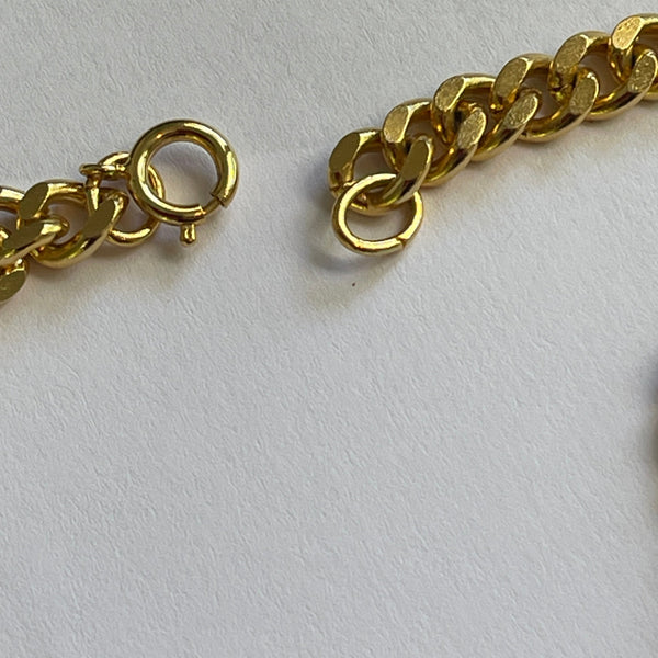 1980's Original Stock Gold tone Necklace With Charms-Vintageonline-Vintage Online