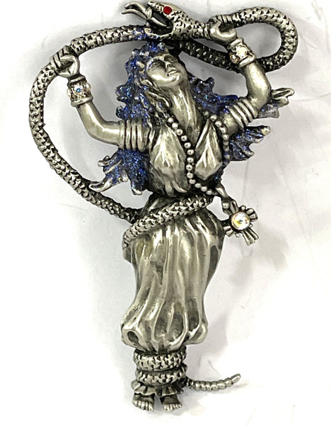 1980's Vintage Medusa Figural Brooch by Jonette USA-Vintageonline-Vintage Online