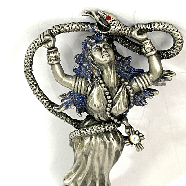 1980's Vintage Medusa Figural Brooch by Jonette USA-Vintageonline-Vintage Online