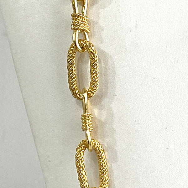 1980's Whare house Stock Gold tone Chain Necklace-Vintageonline-Vintage Online