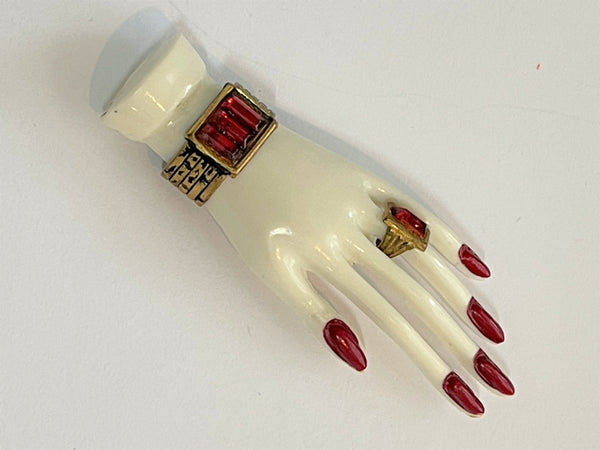 40's Deco Hand Brooch-Vintageonline-Vintage Online