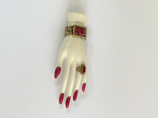 40's Deco Hand Brooch-Vintageonline-Vintage Online