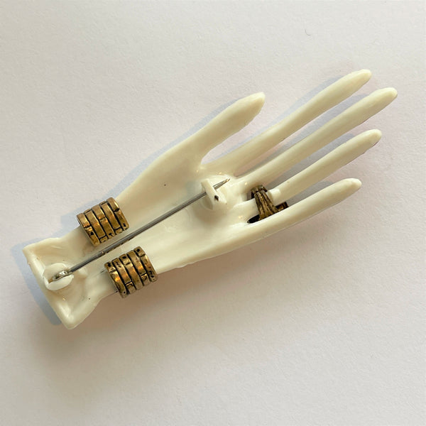 40's Deco Hand Brooch-Vintageonline-Vintage Online