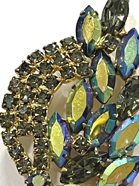 60's AB Rhinestone Brooch-Vintageonline-Vintage Online
