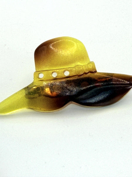 60's Hat & Brolly Pin Brooches-Vintageonline-Vintage Online