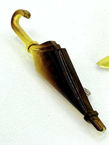 60's Hat & Brolly Pin Brooches-Vintageonline-Vintage Online