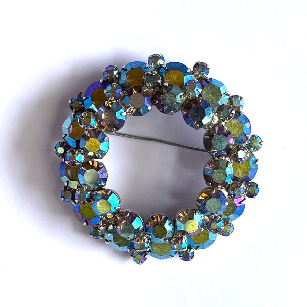 60's Juliana by Delizza and Elster Rhinestone Brooch-DeLizza and Elster-Vintage Online