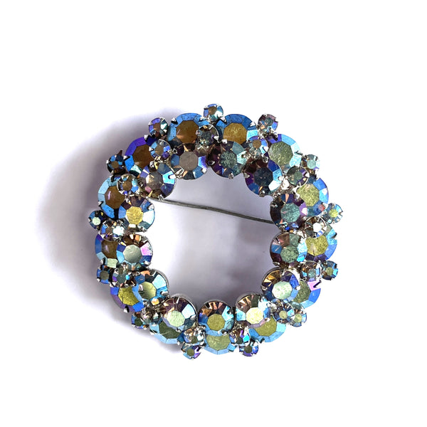 60's Juliana by Delizza and Elster Rhinestone Brooch-DeLizza and Elster-Vintage Online
