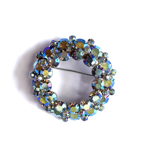 60's Juliana by Delizza and Elster Rhinestone Brooch-DeLizza and Elster-Vintage Online